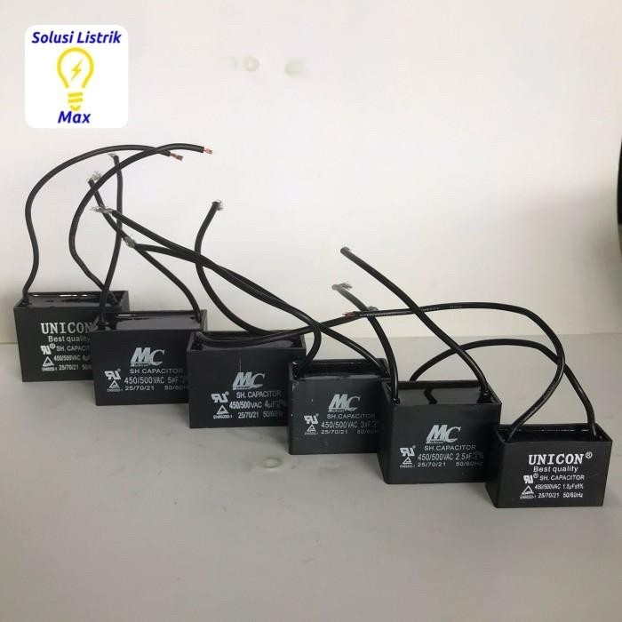 CAPASITOR KAPASITOR KOTAK MC 400-500VAC 4UF, 5UF, 6UF, 8UF, 10UF, 12UF