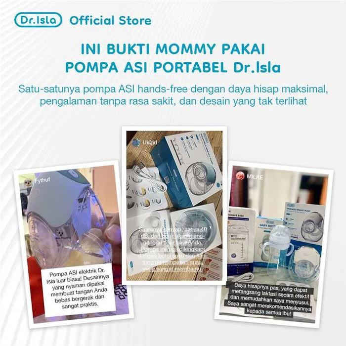 TURE QUIETDR.ISLA POMPA ASI ELEKTRIK PUMPING HANDSFREE POMPA ASI UNTUK BAYI POMPA ASI ELEKTRIK