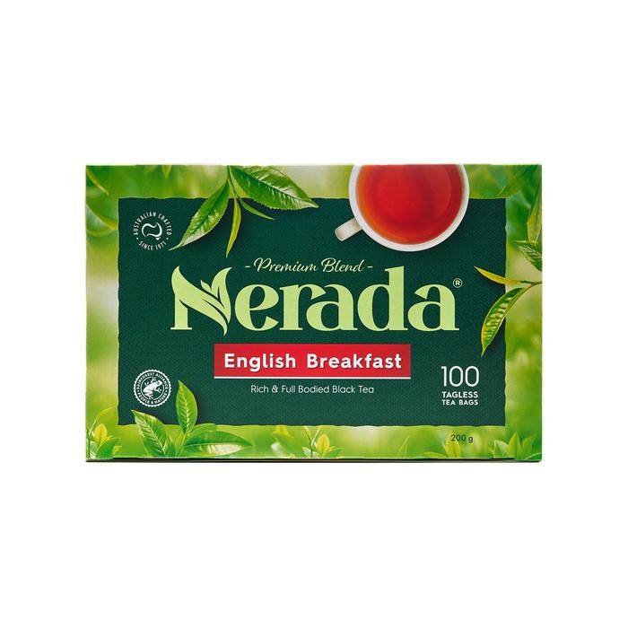 

Teh Nerada English Breakfast Rich & Full Bodied Black Tea 100 Bag 200 Gr