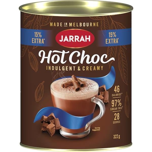 

Jarrah Hot Choc 322 Gram ( Made In Melbourne )