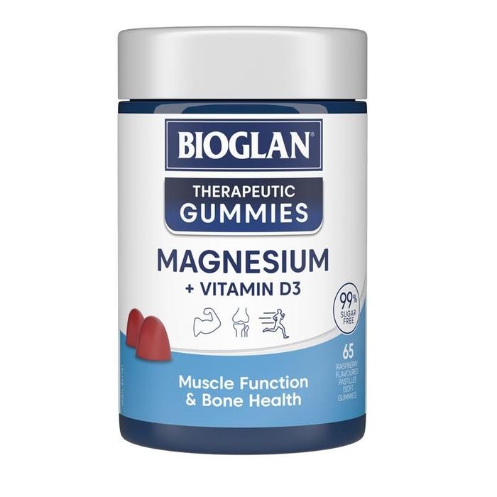 

Bioglan Therapeutic Gummies Magnesium + Vitamin D3 65 Gummies