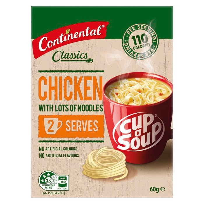 

Continental Cup A Soup Chicken With Lots Of Noodles 2 Serves 60 Gram