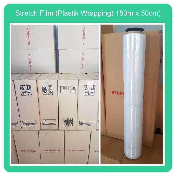 stretch film plastik wrapping packing barang tebal 17 micron termurah