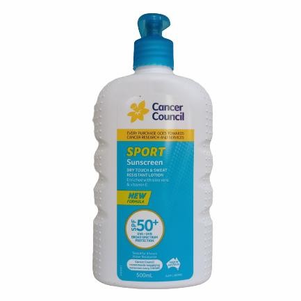 

Cancer Council Sport Sunscreen Spf 50+ 500Ml