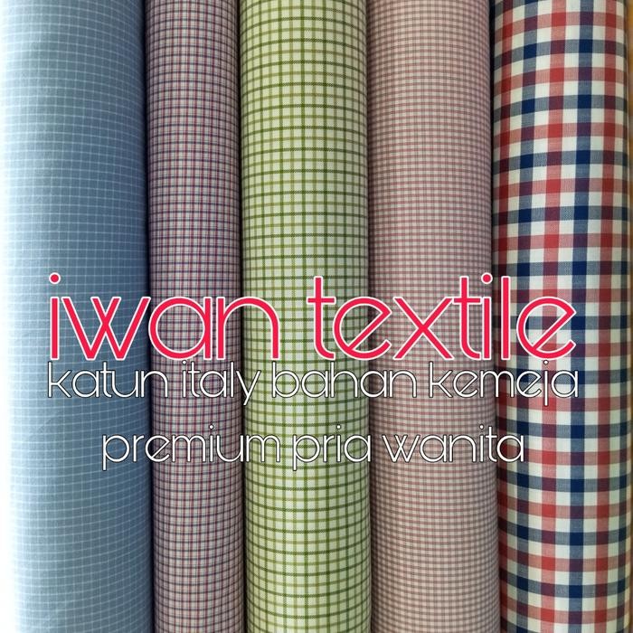 

Bahan Kain Katun Kotak Kotak Katun Italy Bahan Kemeja Import Garment