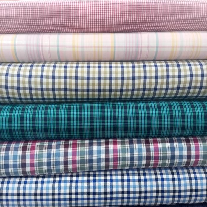 

Bahan Kemeja Yandet Kain Kotak Kotak Import Katun Italy