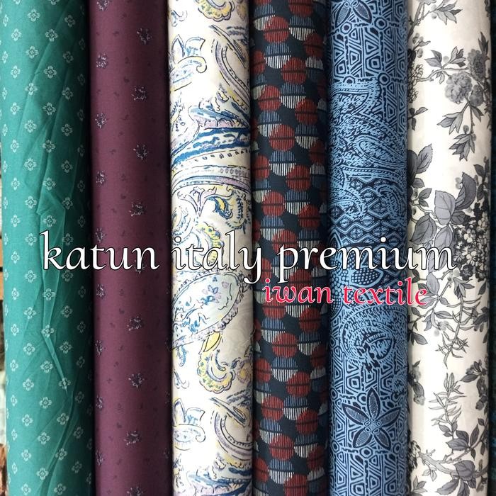 

Kain Katun Motif Bahan Kemeja Italy Garment Quality Import