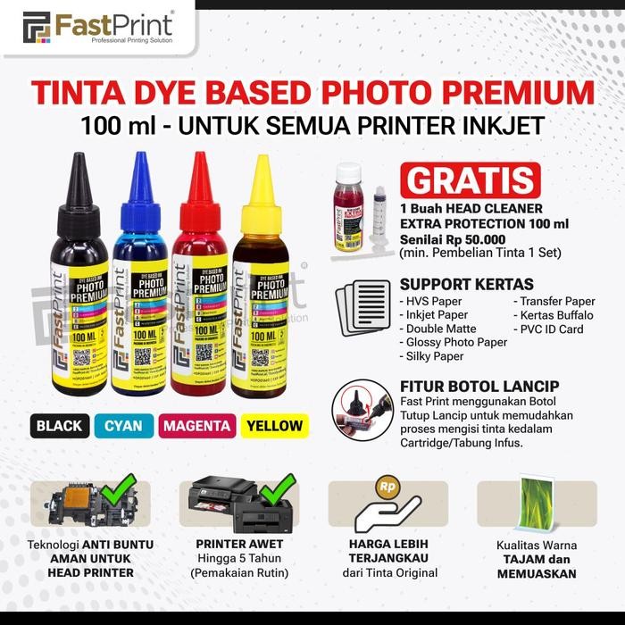 

Tinta Refill Dye Based Photo Premium 1 Set 100 ML