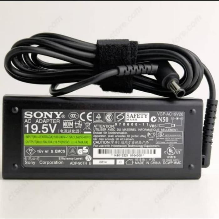 TERBARU ADAPTOR CHARGER SONY VAIO VGP-AC19V19 VGP-AC19V20 VGP-AC19V27 TERMURAH