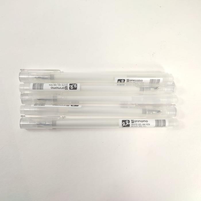 

New Pulpen tinta gel putih PANOMO white gel Ink Pen pulpen scrapbook HITAM