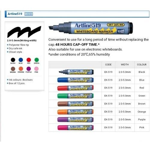 

New SPIDOL ARTLINE NON PERMANENT ELECTRONIC WHITEBOARD MARKER EK-519