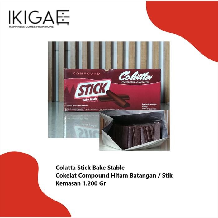 

Neww COLATTA STICK BAKE STABLE / COKELAT COMPOUND BATANG / STIK 1.200 GR Terlaris