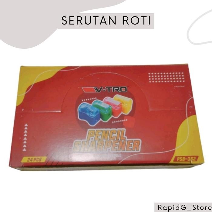 

New Serutan Rautan Roti 1 Pack Isi 24 Pcs Ongotan Pensil Vtro - Stationary
