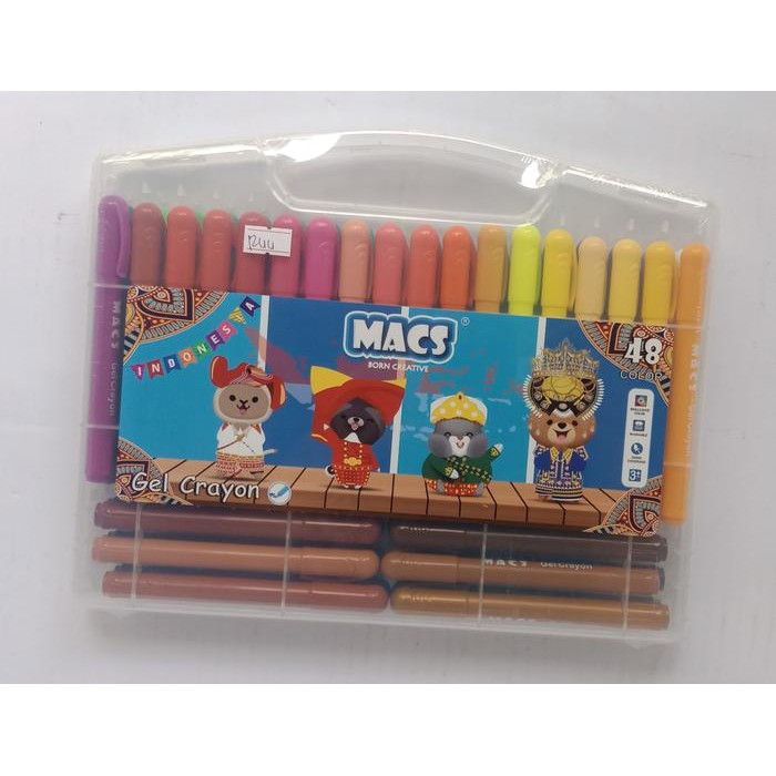 

Macs Crayon Gel 48 Warna - Cocok Untuk Melukis Di Kulit & Muka - Mudah Dibersihkan - Aman Untuk