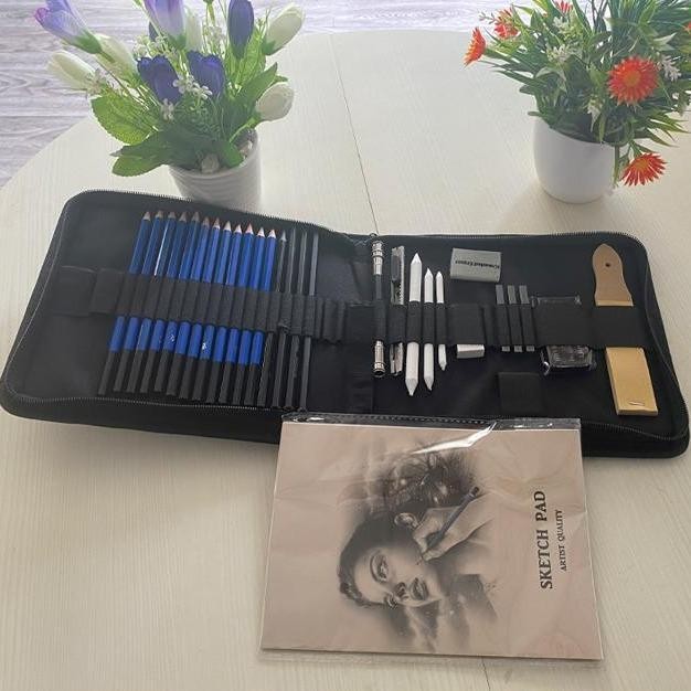 

New Sketch Pensil Pisau Penghapus dan Pensil Gambar untuk 33 PCS Set