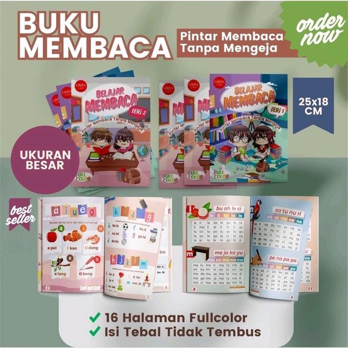 

New BUKU BELAJAR MEMBACA EDUKASI ANAK PINTAR MEMBACA TANPA MENGEJA