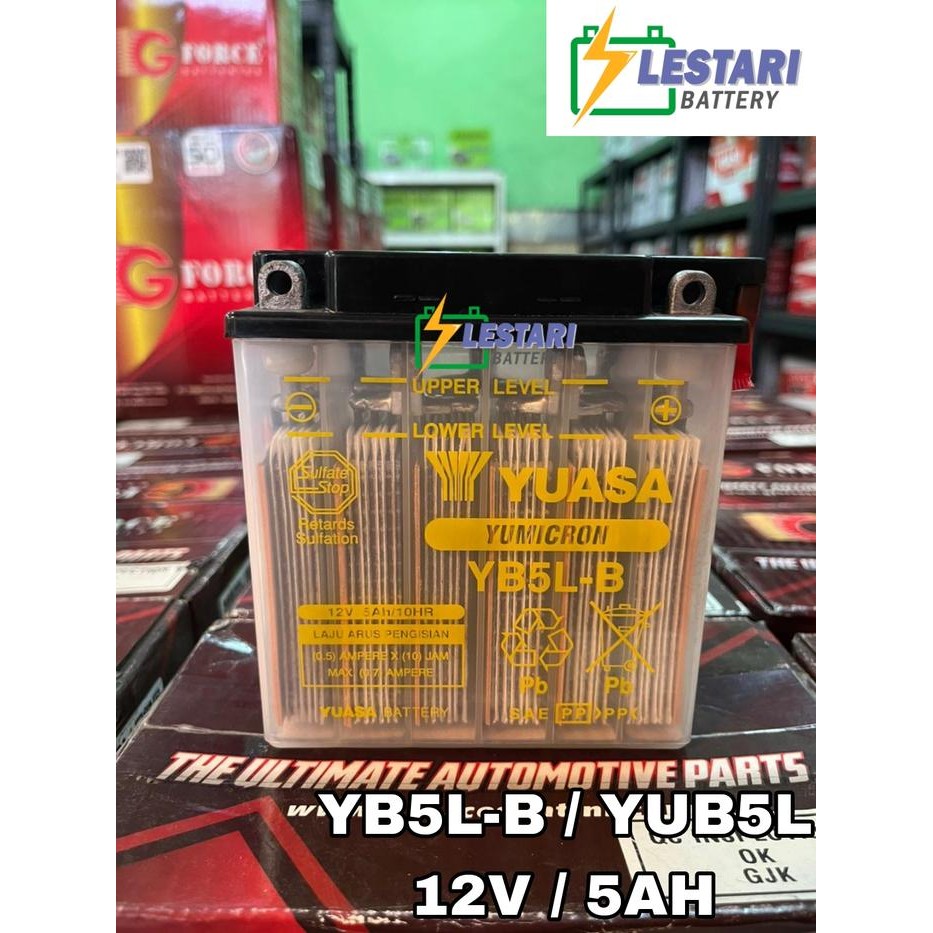 Aki Basah Motor Yuasa Yb5L-B
