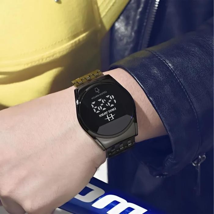 Buy 1 Get 1 Jam Tangan Evans Jayden Jam Tangan Pria 9954 Rantai Stainless Steel Digital Touch Screen