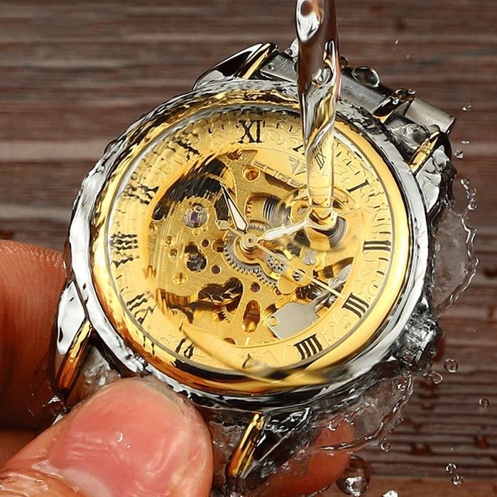 Jam Tangan Pria Otomatis Asli Automatic Mechanical Premium Original Tahan Air Mesin Transparan