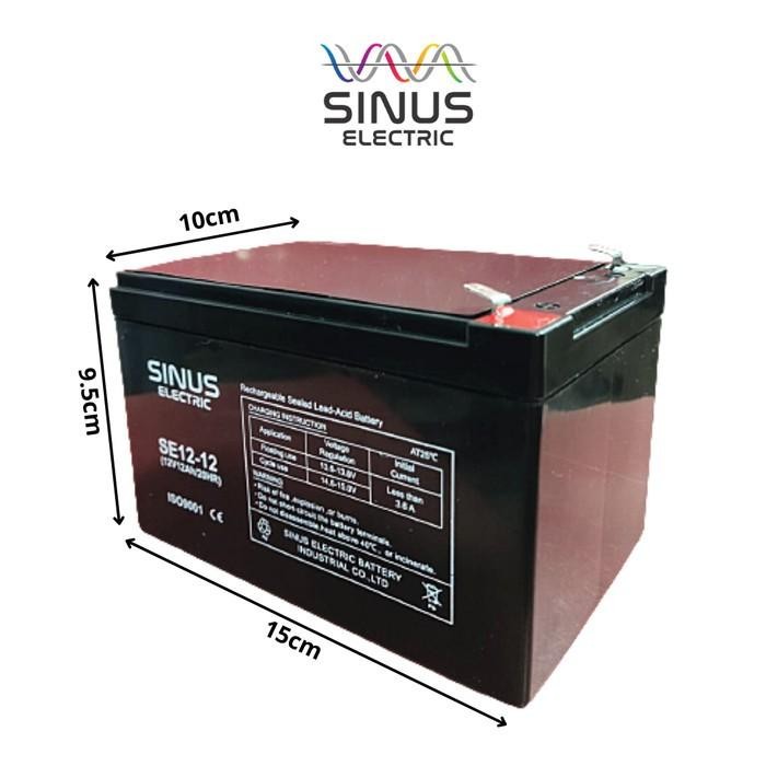 Aki Sepeda Listrik Selis Murai 12V 12Ah Aki Vrla Sinus 12V 12Ah