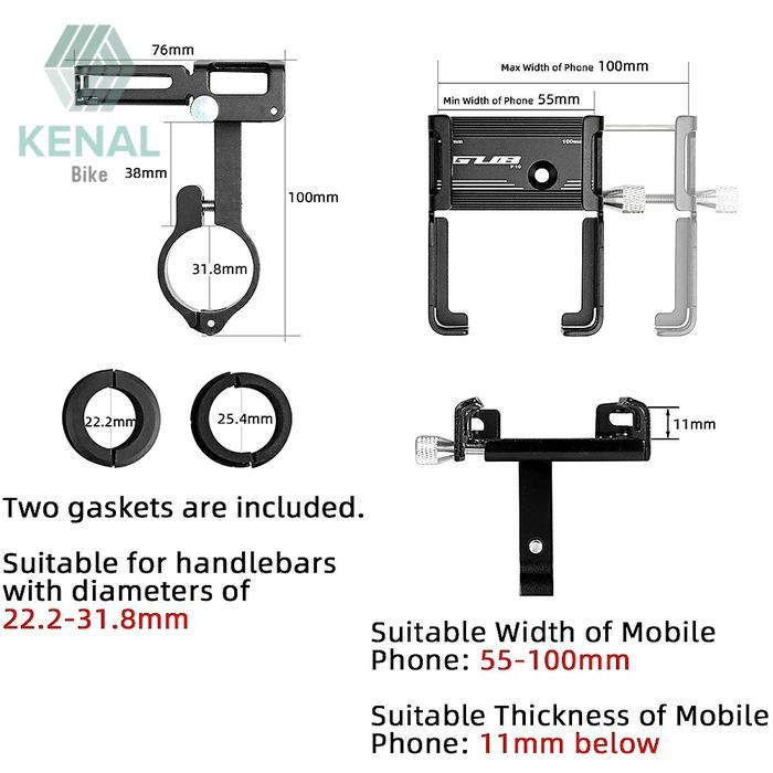 Gub P10 Holder Hp Holder Handphone Stang Sepeda Stang Motor