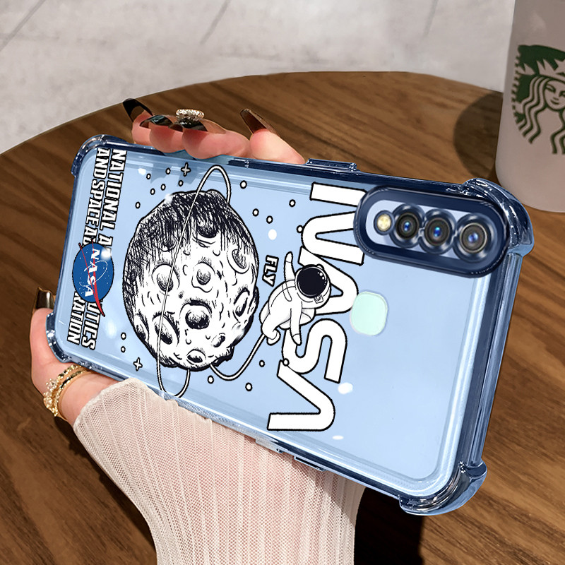 Casing Hp untuk VIVO Y19 Y5s Case Astronot NASA Kasing Perlindun Anti-Drop airbag Kesing Silikon Sof