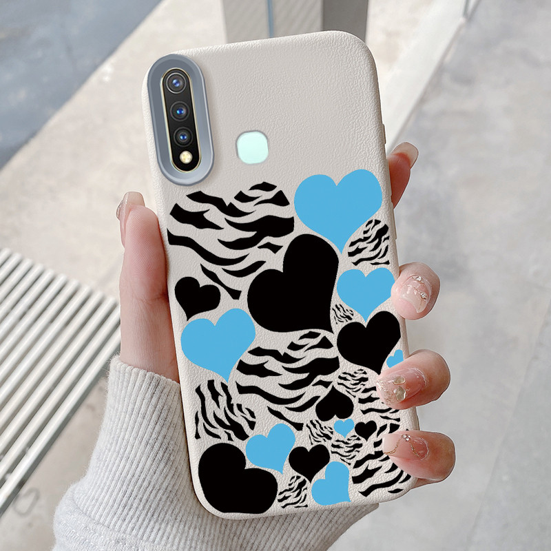 Casing Hp untuk VIVO Y19 Y5s Case Casing Kulit TPU HP Softcase ponsel silikon tahan Kasing Cinta Saa