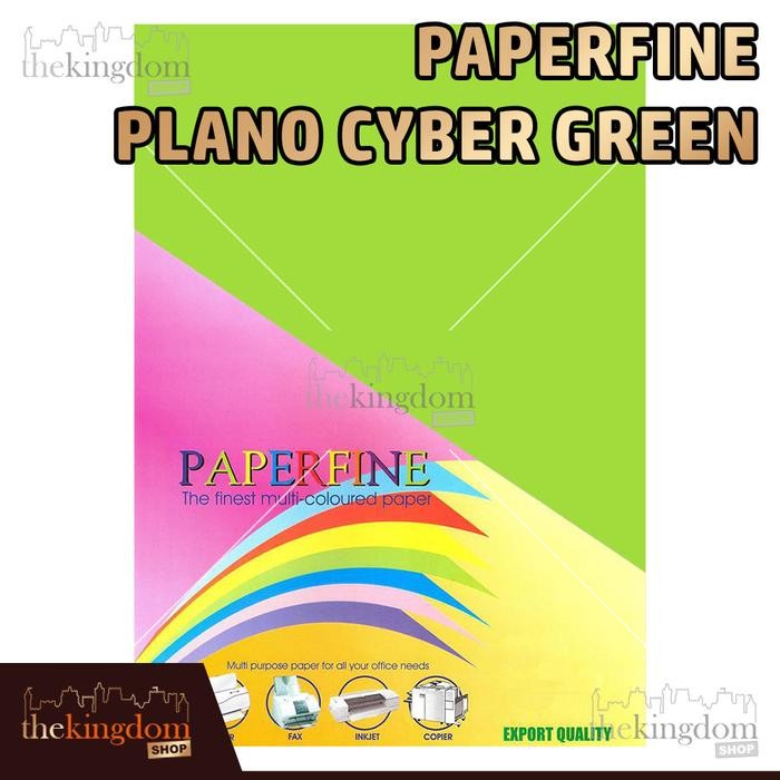 

JUAL Paperfine Kertas HVS Warna Plano Cyber Green Hijau 61x86cm 25 Lembar Kode Warna 321