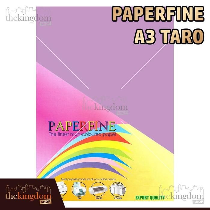 

MURAH Paperfine Kertas HVS Warna A3 Taro Violet Ungu Purple Isi 100 Lembar Kode Warna 274