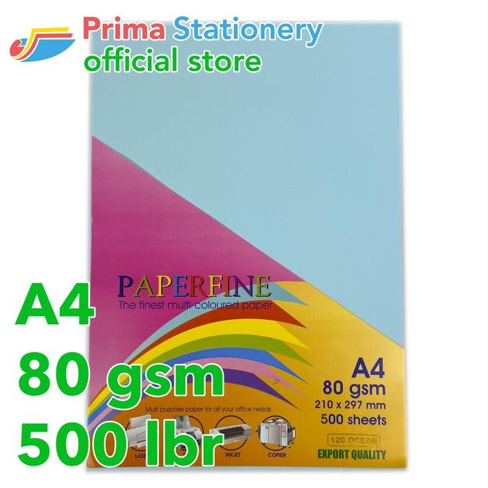 

HRG DISKON Paperfine Kertas HVS Warna A4 IT 120 Ocean Rim isi 500 lbr [TC]