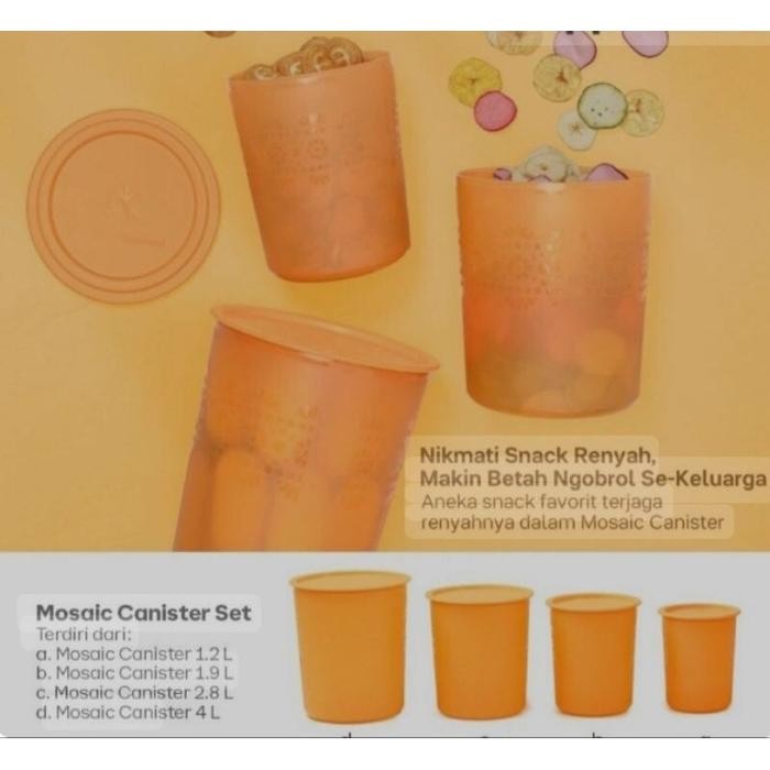 Tupperware mosaic canister set toples kue lebaran