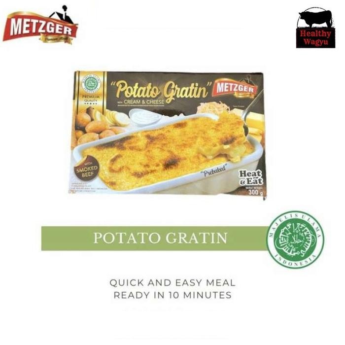

Baru Metzger Potato Gratin 300gr Real Cream & Cheese Halal