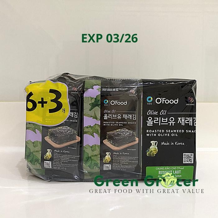 

Baru Chung Jung One Seaweed / Nori with Olive Oil 4.5gr x9