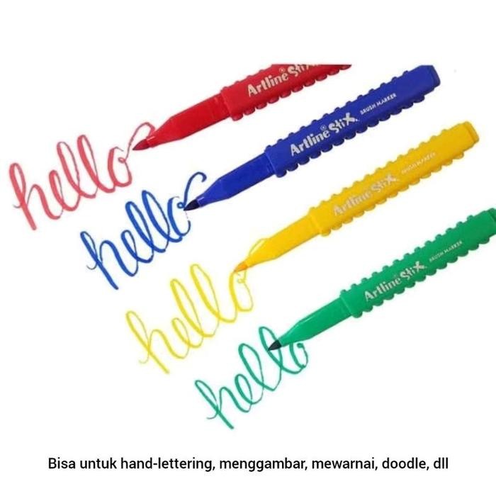 

Artline Stix Brush Marker Set 12 Spidol Warna Untuk Hand Lettering Kaligrafi Menulis Mewarnai