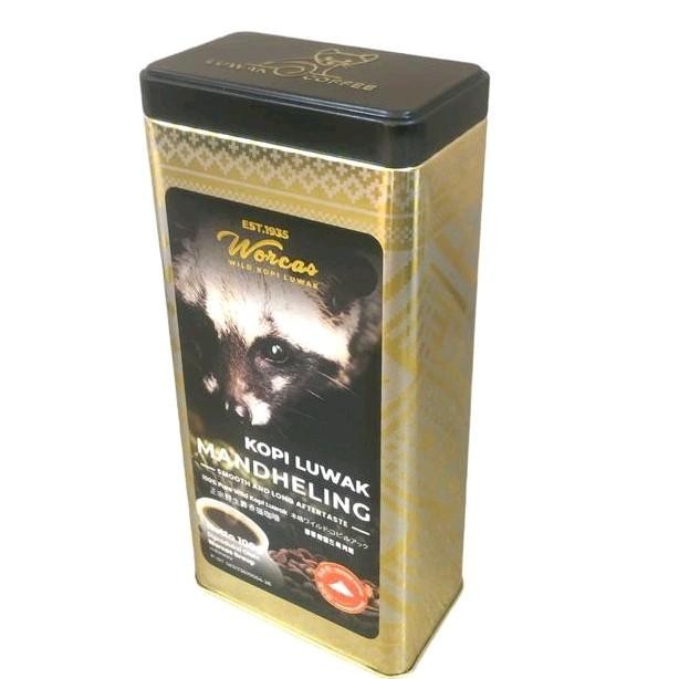 

KopiLuwakLiar Mandheling Tin CanBiji-Bubuk100 gr Coffee Halal Kopi Luwak Worcas