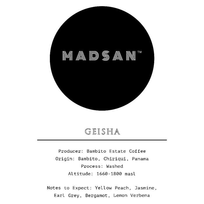 

Bambito Geisha Washed (Best of Panama 2021 Winning Farm)