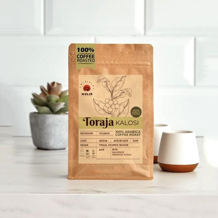 

Kopi Arabika Toraja Kalosi Arabica Coffee Bean Biji Bubuk Asli 1 Kg by Mulih Kopi