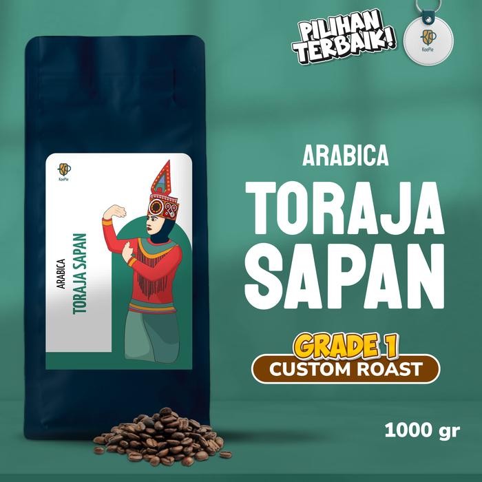 

Kopi Arabika Toraja Sapan 1kg Premium Arabica Coffee Roasted Beans