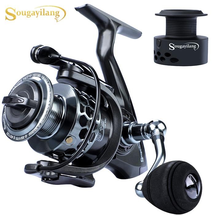 Sougayilang Reel Pancing 13 + 1Bb Alat Pancing Belut Pancing Ringan Aluminium Ultra Halus Berputar