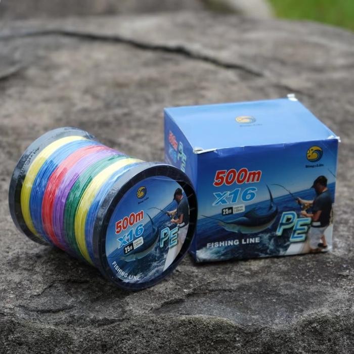 Bingolife Senar Pancing Pe X12 X16 500M Kuat Senar Dikepang Laut Perahu Nelayan Memancing Senar