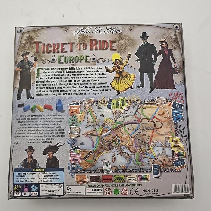 Board Game Ticket To Ride Europe