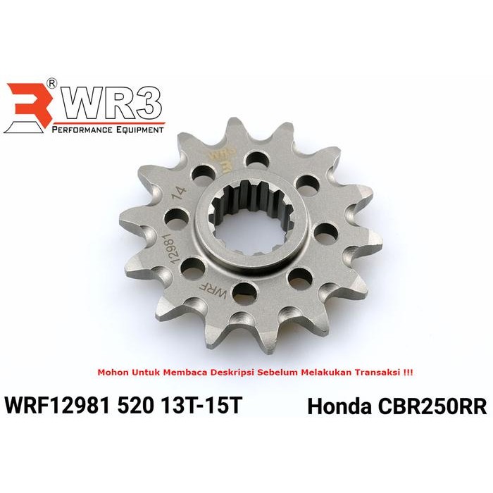 GEAR DEPAN WR3 415 428 520 NINJA 150 RR R SS CBR 250RR GSX 150 RX KING