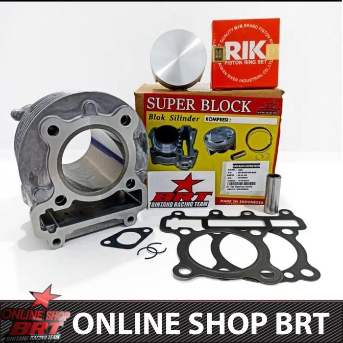 Blok Set Piston Cast Iron 58 Brt Mio Sporty Mio Smile Mio New Mio Soul Mio Old Karbu