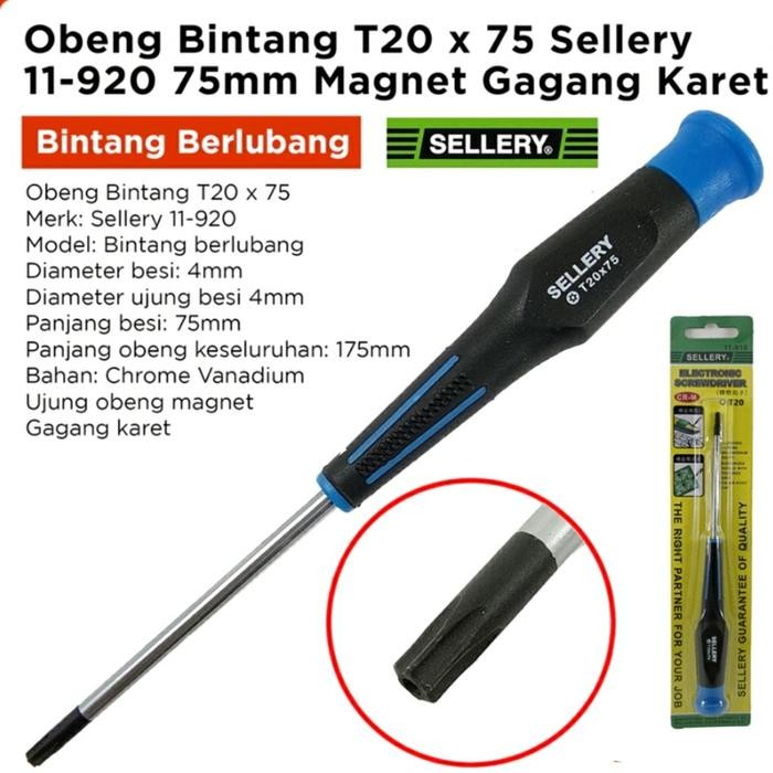 Obeng Sellery T20 Mata Obeng bentuk Bintang segi enam - Obeng Bintang T20