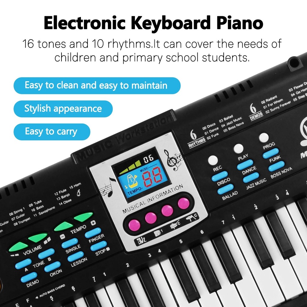 Mainan Edukasi Maygiv Piano Digital Elektrik Mainan Anak 61 Key With Microphone