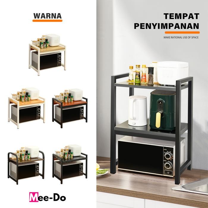 Informa Houseware - Rak Microwave Oven Rak Dapur Bumbu Susun Besi Penyimpanan Serbaguna