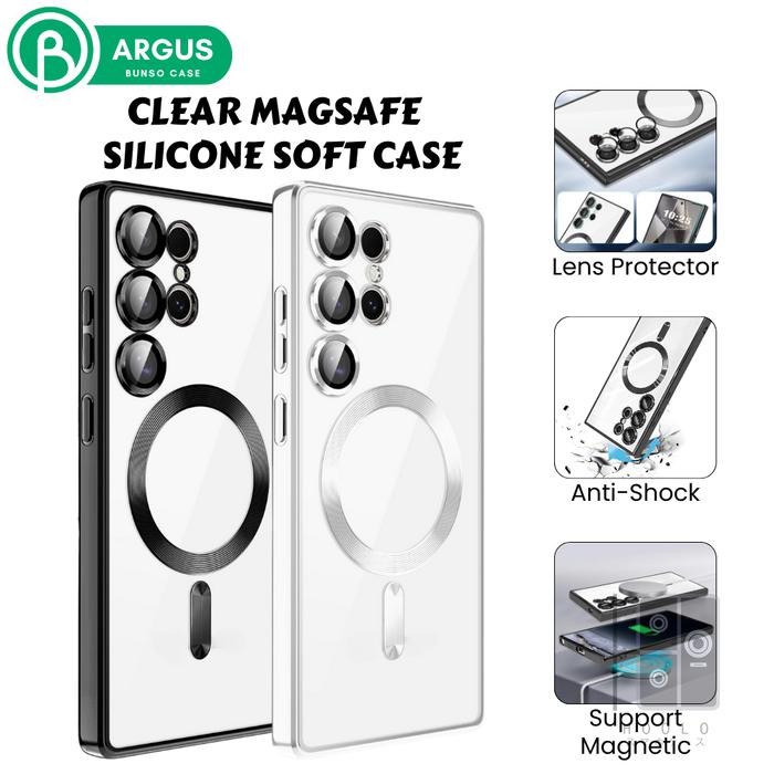 Bunso Argus Soft Case For Samsung Galaxy S25 Ultra Edge Plus Fe S24 S23 S22 S21 5G Clear Magsafe