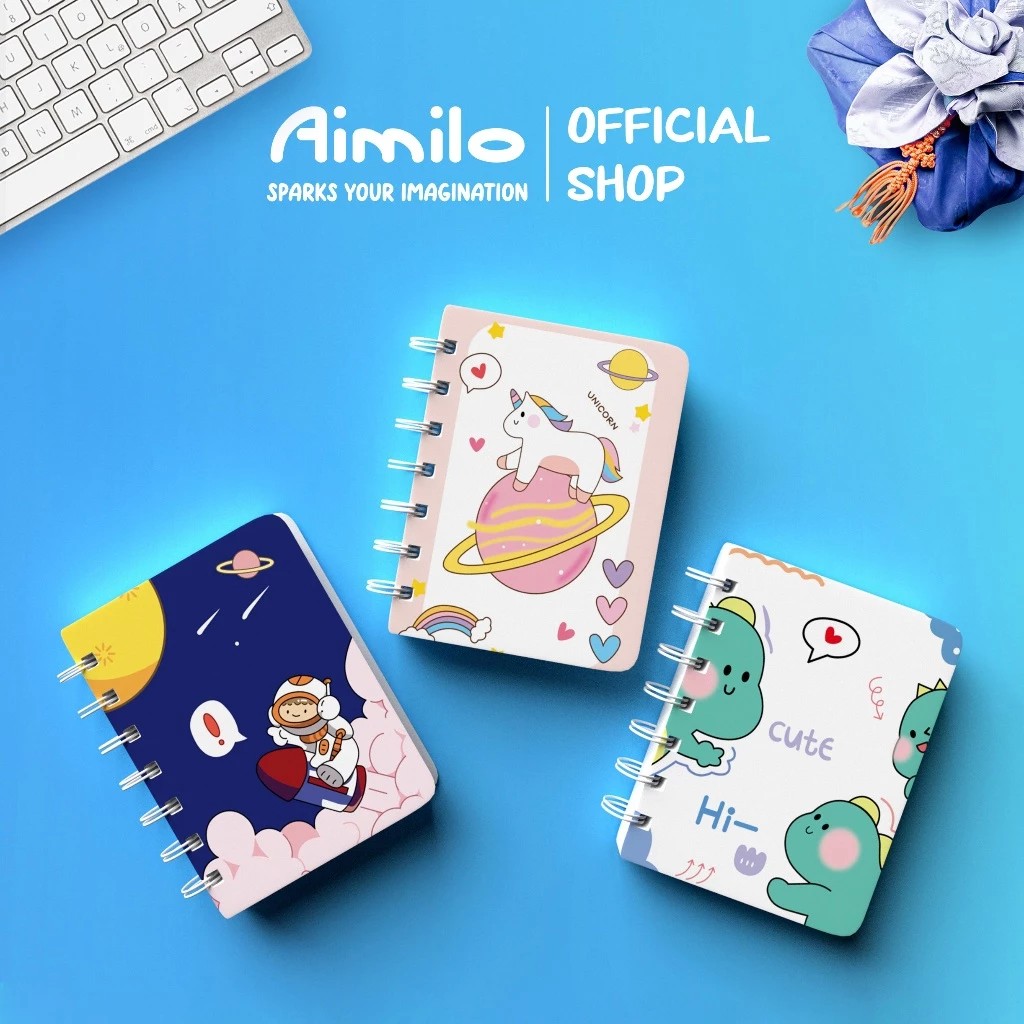 

[READY] Aimilo Notebook Mini A7 Buku Kecil Catatan Scrapbook Mini Buku Notes Kecil Alat Tulis Sekolah 50 Lembar