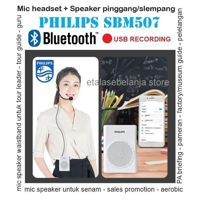 Tersedia Tour Guide Speaker Wireless Sbm507 + Headset Mic Profesional