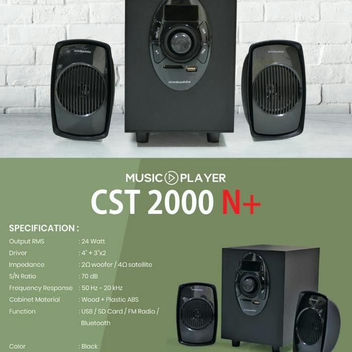 Tersedia Simbadda Cst2000N+ - Speaker Aktif Multimedia Bluetooth Original